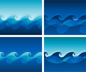 Image showing Seamless wave pattern