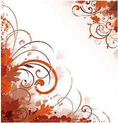 Image showing Floral autumn design