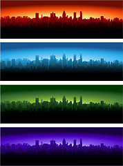 Image showing Cityscape at different time of the day