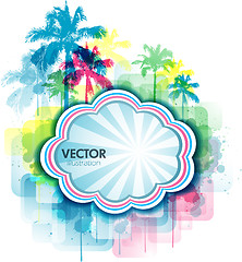 Image showing Colorful summer Tropical background
