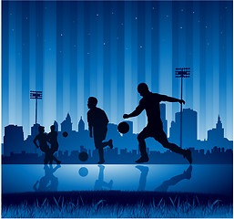 Image showing Urban soccer background design