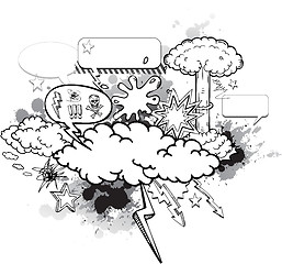 Image showing vector set doodles and cartoon design