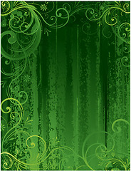 Image showing seamless floral background green