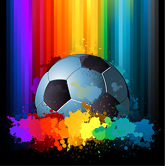 Image showing Colorful grunge soccer background