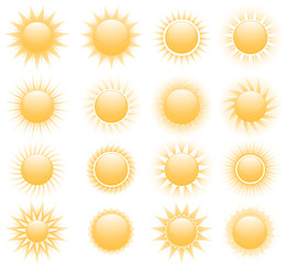 Image showing Vector sun icons