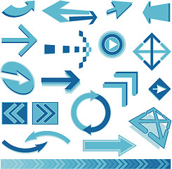 Image showing Blue arrows sign design