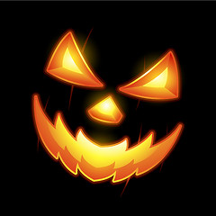 Image showing Halloween Jack o lantern smiley face