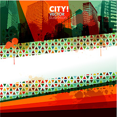 Image showing Abstract city design banner