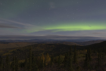 Image showing Night landscape with northern light