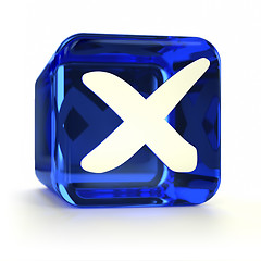 Image showing Blue Cross Mark Icon