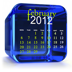 Image showing Blue February Calendar