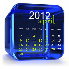 Image showing Blue April Calendar