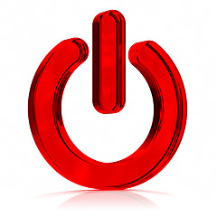 Image showing Red Power Off Symbol