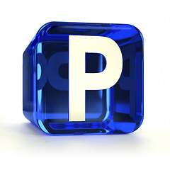 Image showing Blue Parking Sign Icon