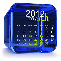 Image showing Blue March Calendar