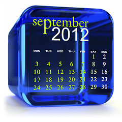 Image showing Blue September Calendar