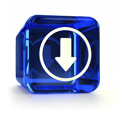 Image showing Blue Download Icon