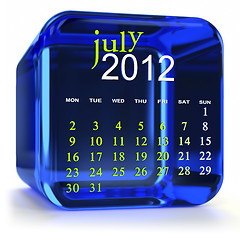 Image showing Blue July Calendar