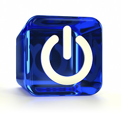 Image showing Blue Power On Icon