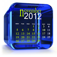 Image showing Blue November Calendar