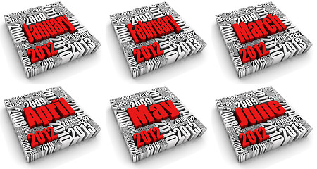 Image showing Red Calendar 2012