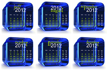 Image showing Blue 2012 Calendar II