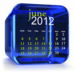 Image showing Blue June Calendar