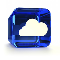 Image showing Blue Cloud Computing Icon