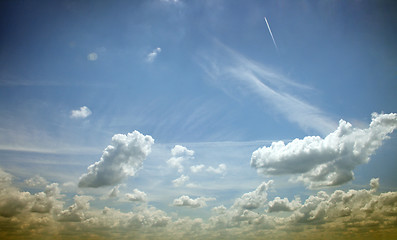 Image showing  blue sky-white clouds