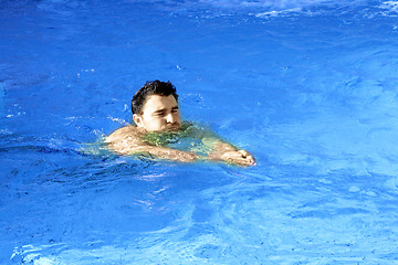 Image showing man swimming during a competition