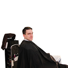 Image showing happier man in hairdressing salon