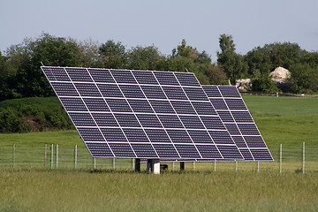Image showing solar plants in the field