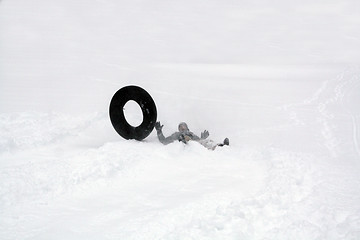 Image showing man in the snow