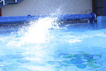 Image showing jump into the pool