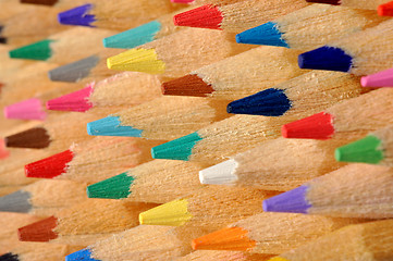 Image showing Colored Pencils Macro