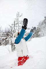 Image showing Throwing snow