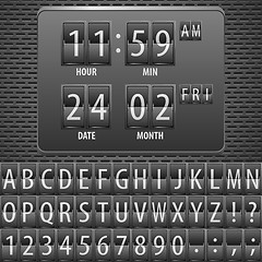 Image showing Countdown Timer on the Mechanical Timetable