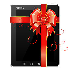 Image showing Present Tablet PC with Bow