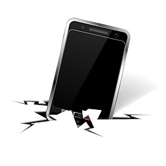 Image showing Smartphone in Crack