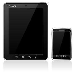 Image showing Tablet PC and Mobile Phone