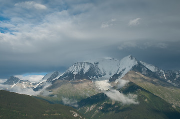 Image showing Sunset of the Mont Blanc 