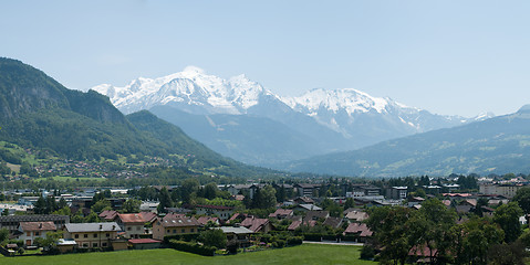 Image showing Diaporama of the Mont Blanc - View from Sallanches in France