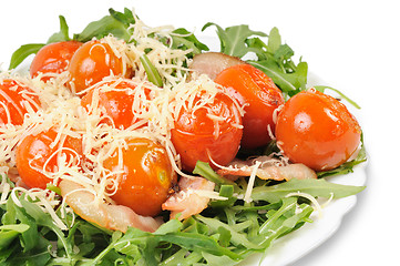 Image showing Salad with arugula and tomatoes