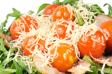 Image showing Salad with arugula and tomatoes