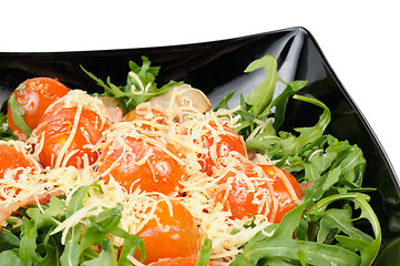 Image showing Salad with arugula and tomatoes