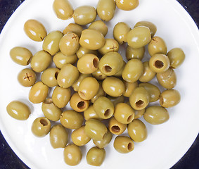 Image showing Green olives