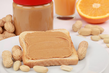 Image showing Toast with peanut butter