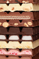 Image showing Stack of chocolate