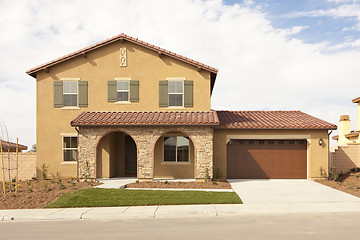 Image showing Newly Constructed Modern Home Facade