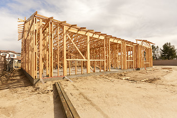 Image showing New Construction Home Framing Abstract